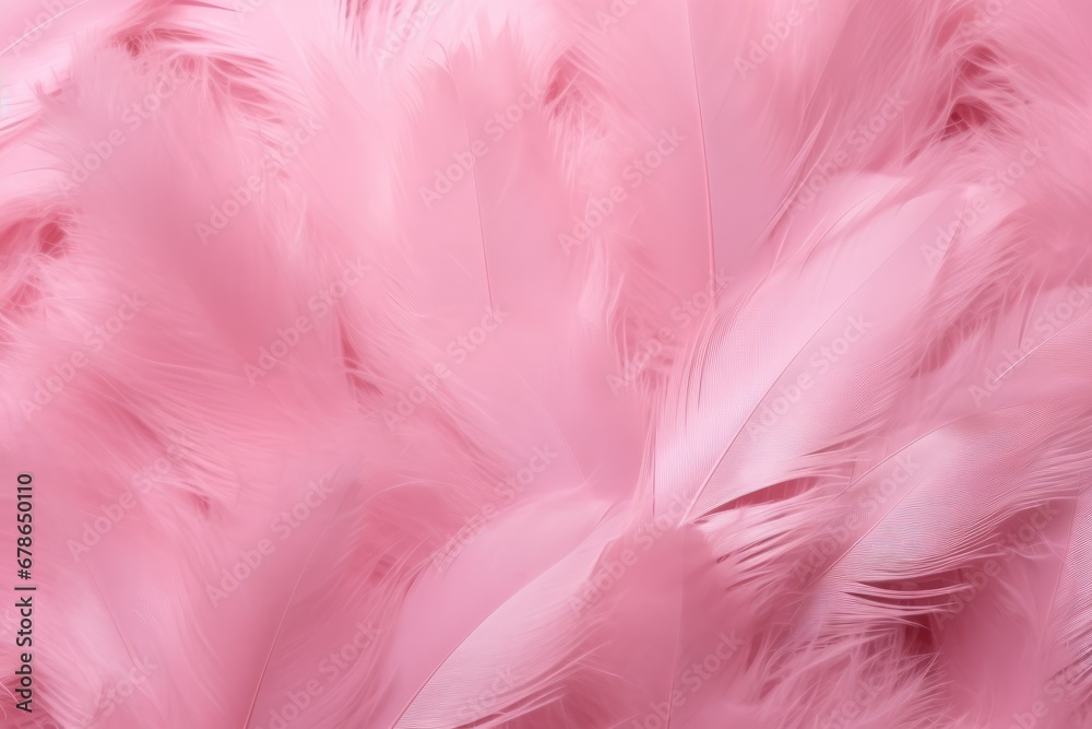 Beautiful Fluffy Pink Feather Abstract Feather Background