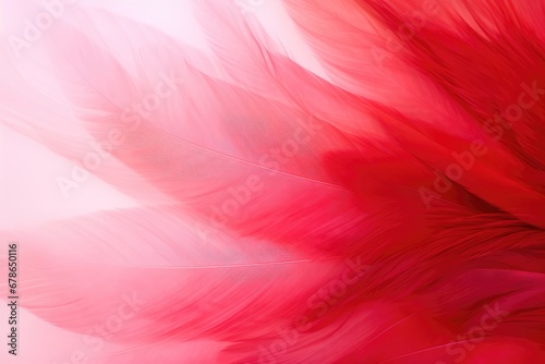 Beautiful Fluffy Red Feather Abstract Feather Background