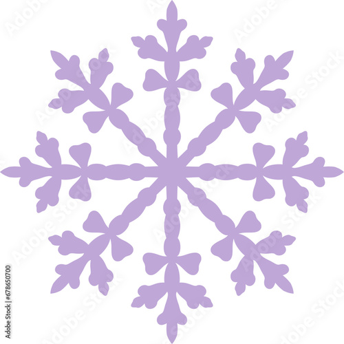  Schneeflocke Lila mit transparentem Hintergrund 