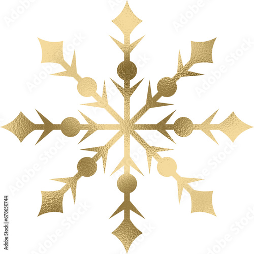  Schneeflocke Gold mit transparentem Hintergrund 