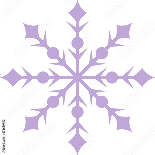  Schneeflocke Lila mit transparentem Hintergrund 