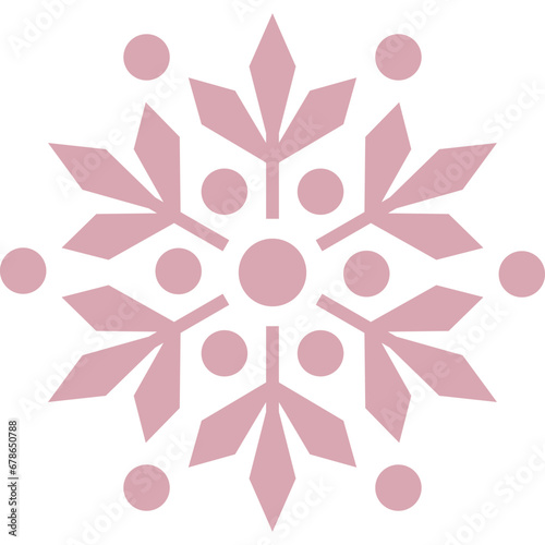  Schneeflocke Rosa mit transparentem Hintergrund 