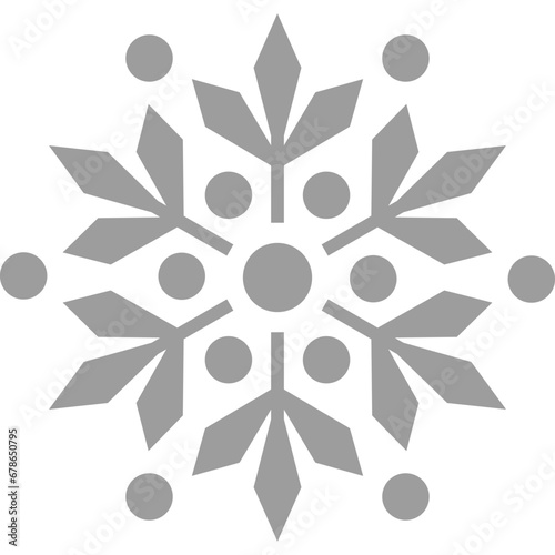  Schneeflocke Grau mit transparentem Hintergrund 