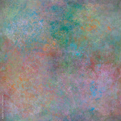 Abstract multicolor blur painted layered seamless pattern © Olga