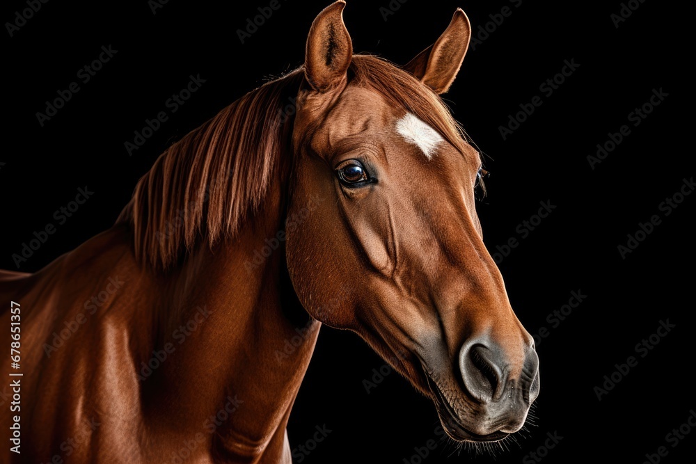 Obraz premium Isolated Brown Horse