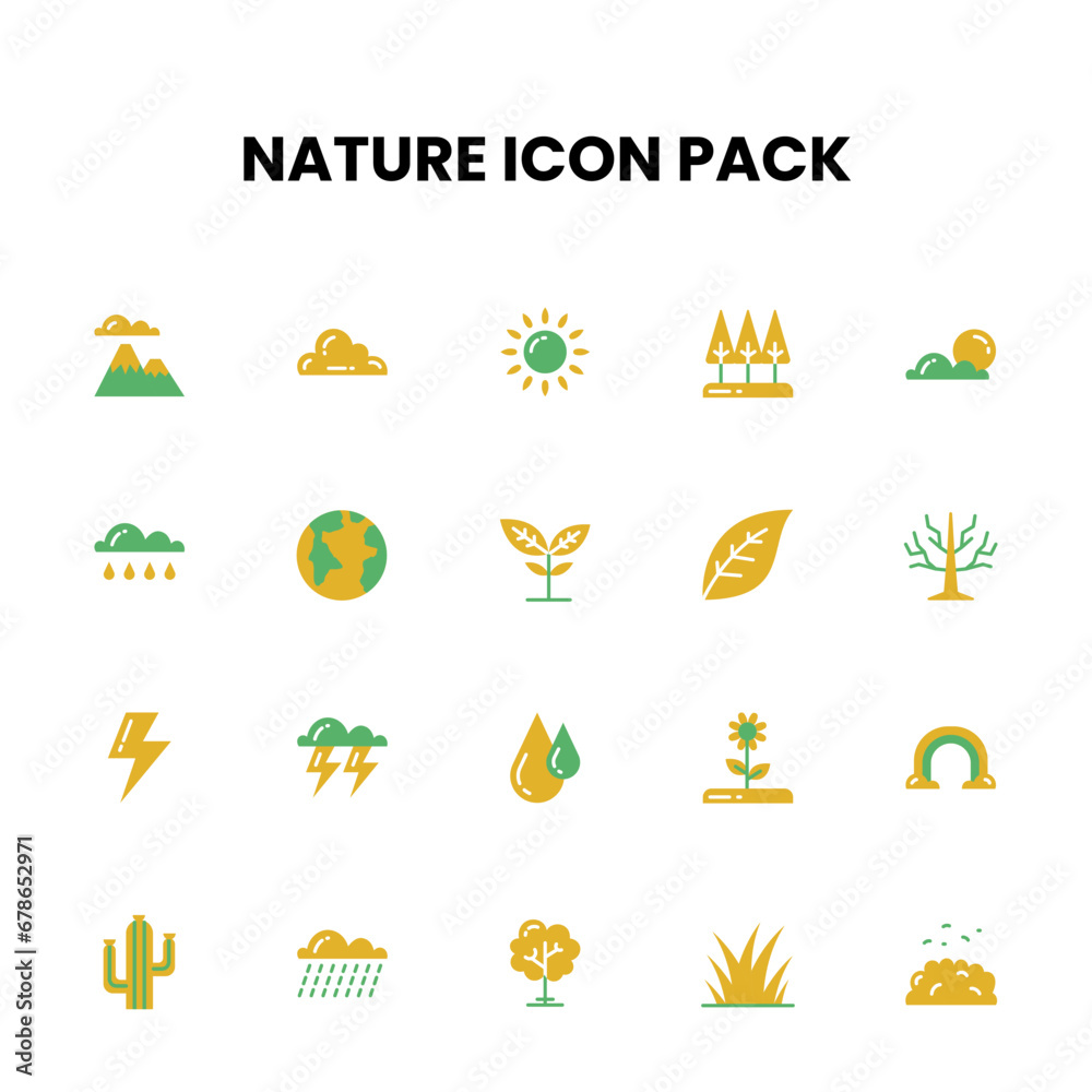 Nature  Flat style icon pack