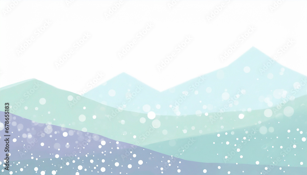 Illustration of mountains in the winter with soft and harmonious colors Illustration of mountains in the winter with soft and harmonious colors