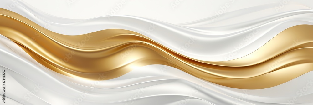 Obraz premium Luxury abstract seamless wallpaper pattern background with gold foil, lines, geometric shapes. Generative AI, AI