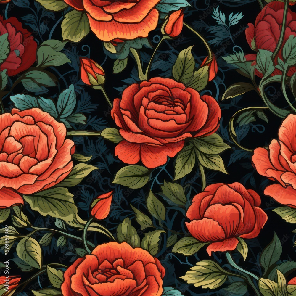 seamless background with roses seamless background with roses