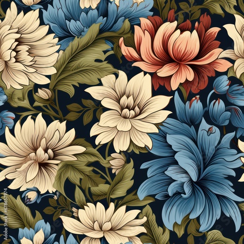 seamless pattern with flowers