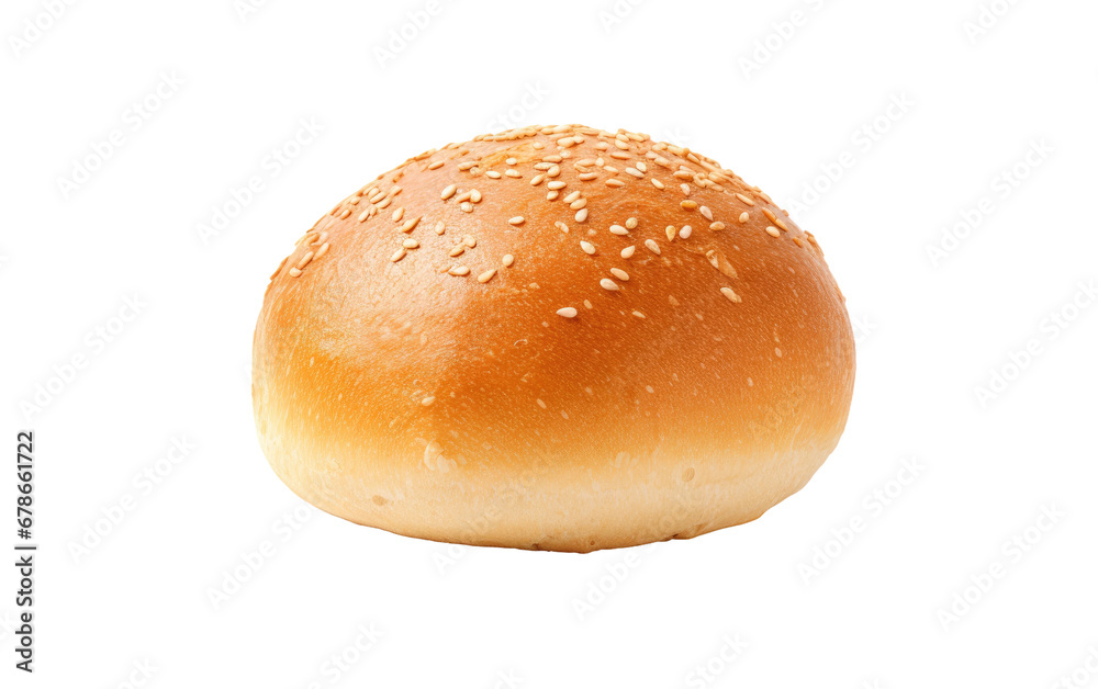Classic Kaiser Roll On Transparent Background.