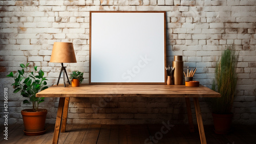 blank picture frame with copy space.