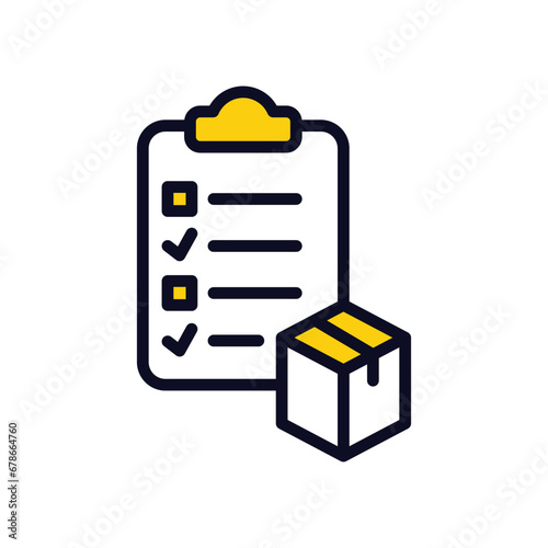 Customs Clearance icon isolate white background vector stock illustration