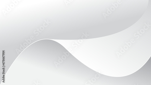 abstract white wallpaper design for desktop or mobile phone with wavy shape