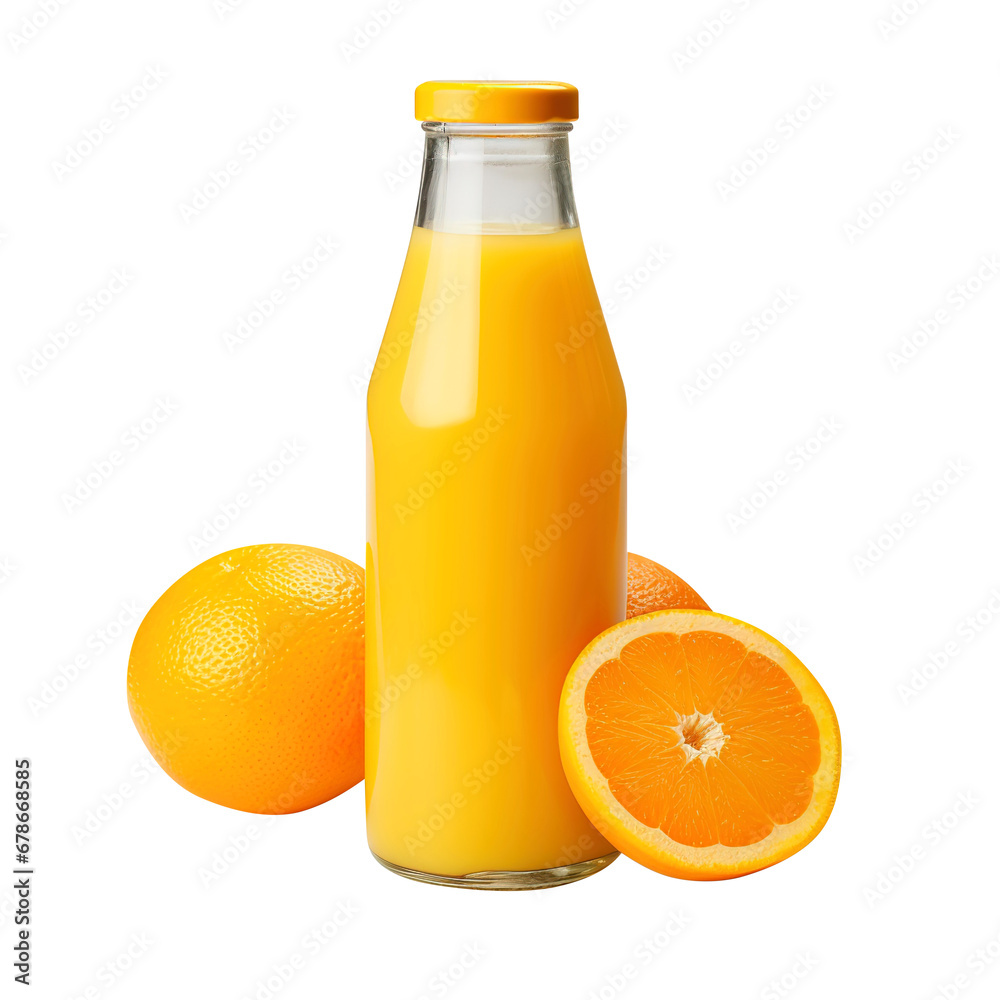 bottle of orange juice and fruit isolated on transparent background Remove png, Clipping Path bottle of orange juice and fruit isolated on transparent background Remove png, Clipping Path