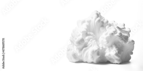 Shaving foam on a white background. photo