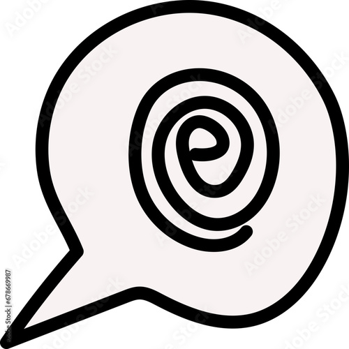 Tangled speech bubble illustration