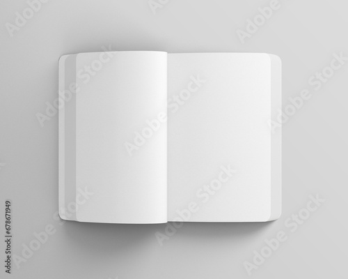 Blank book with rounded edges template