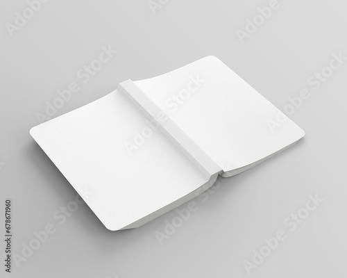 Blank book with rounded edges template