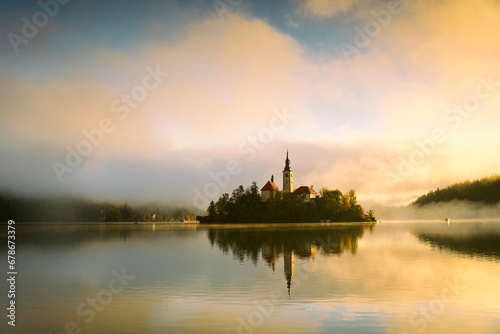 sunrise at lake bled, slovenia IV