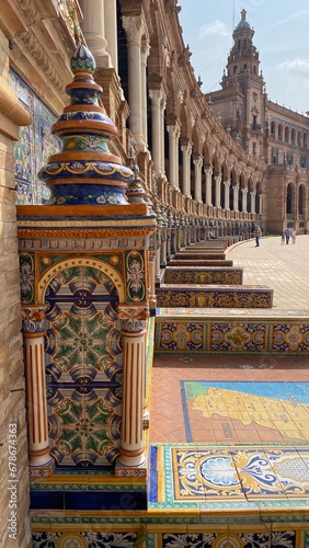  columna  de estilo andaluz de Plaza de españa, Sevilla