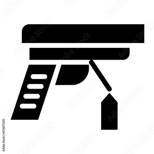 gun with price tag glyph