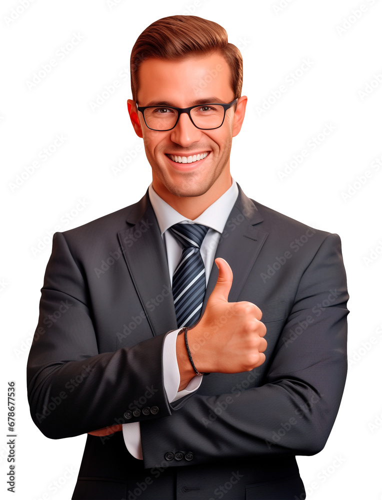 Smiling executive at work successfully on a transparent background (png) for decorating the project Smiling executive at work successfully on a transparent background (png) for decorating the project