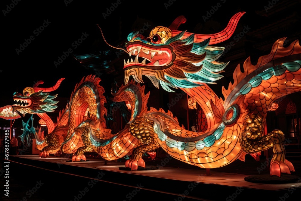 Dragon festival display in chinese new year Dragon festival display in chinese new year