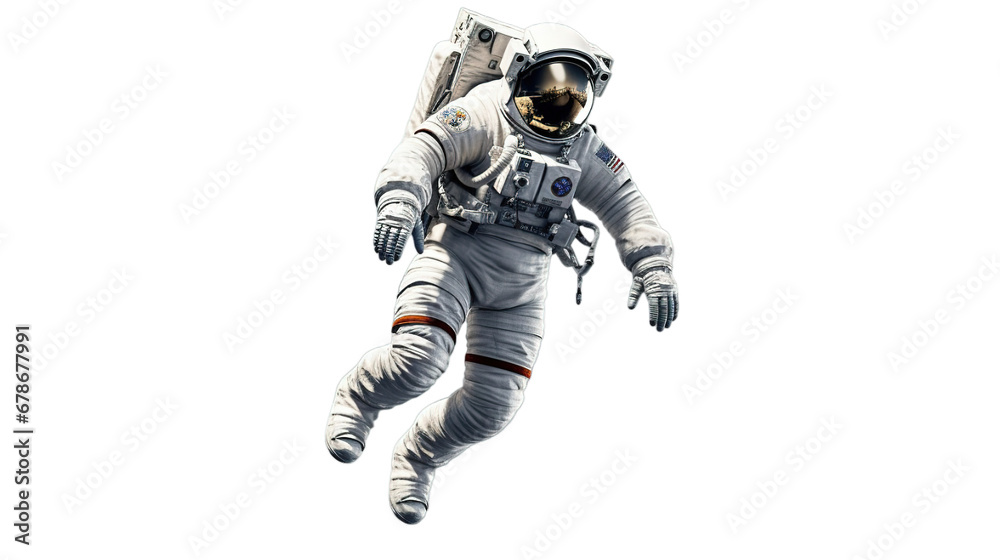 Astronaut isolated on transparent background, Generative ai.