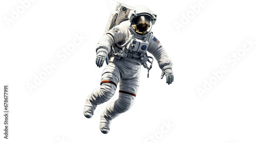 Astronaut isolated on transparent background, Generative ai.