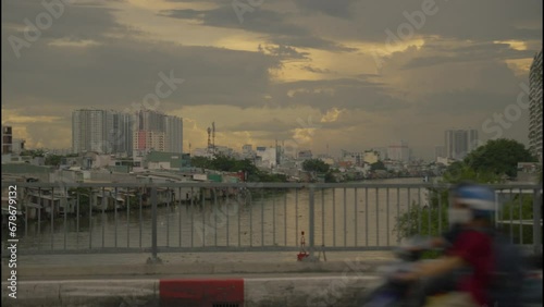 discovering the hidden gems amidst the traffic jams, ho chi min city view on a cloudy day
