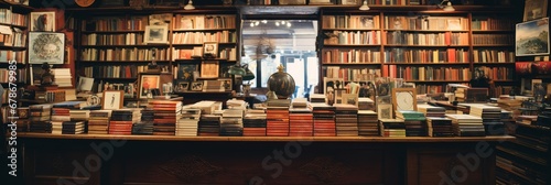 Nostalgic antique bookstore