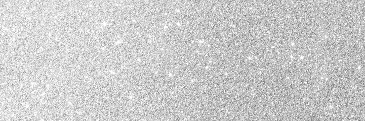 Silver glitter background texture white sparkling shiny wrapping paper for Christmas holiday seasonal wallpaper decoration, greeting and wedding invitation card design element