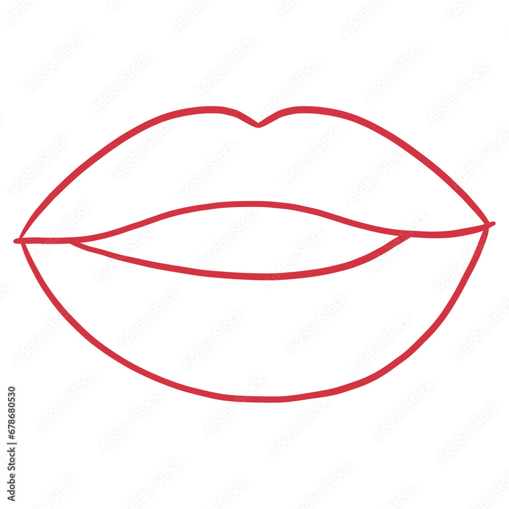 Red Lips Handrawn Red Lips Handrawn