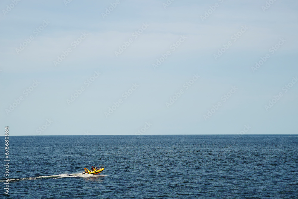 A small fishing boat rushing to the ocean, East Sea, South Korea