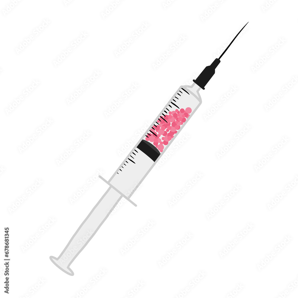 Fototapeta premium Pink Medical Syringe