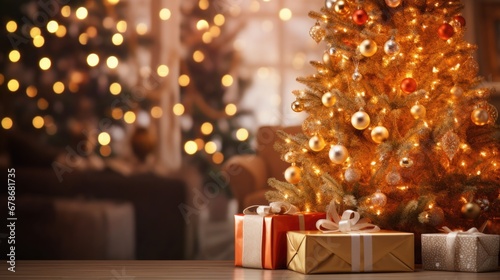 christmas tree with presents © grigoryepremyan