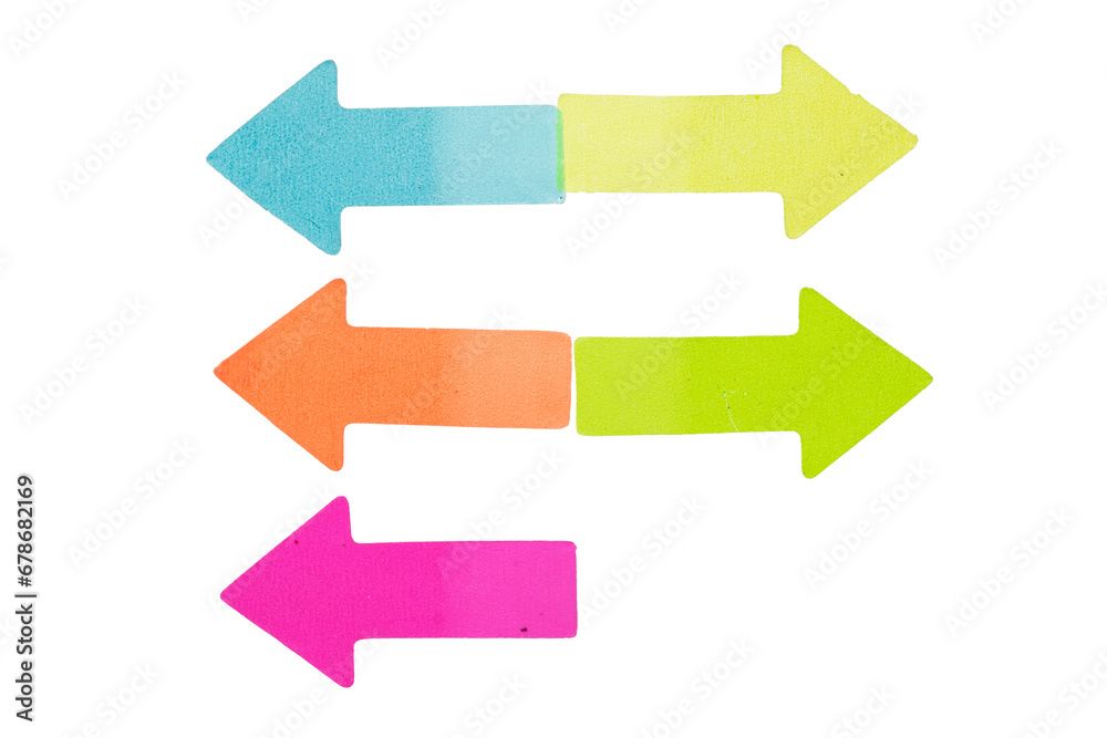 Colorful sticker paper tape with arrow symbol Colorful sticker paper tape with arrow symbol