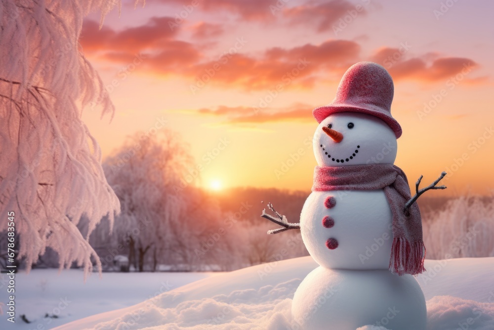 snowman in the winter snowman in the winter
