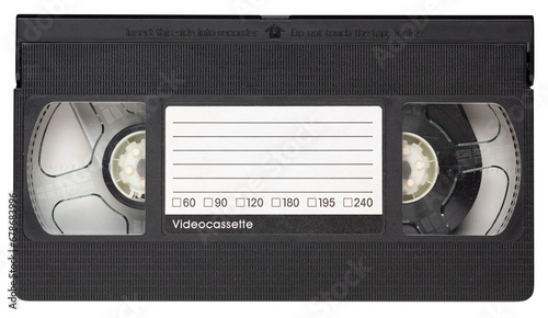 Obraz na płótnie Old Video tape with label isolated