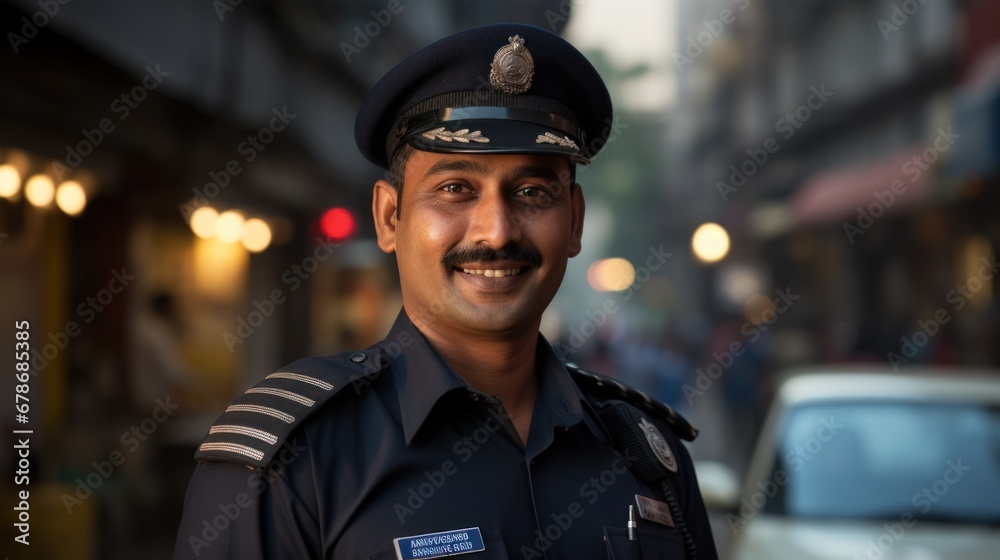 Indian people work as policemen or cops.