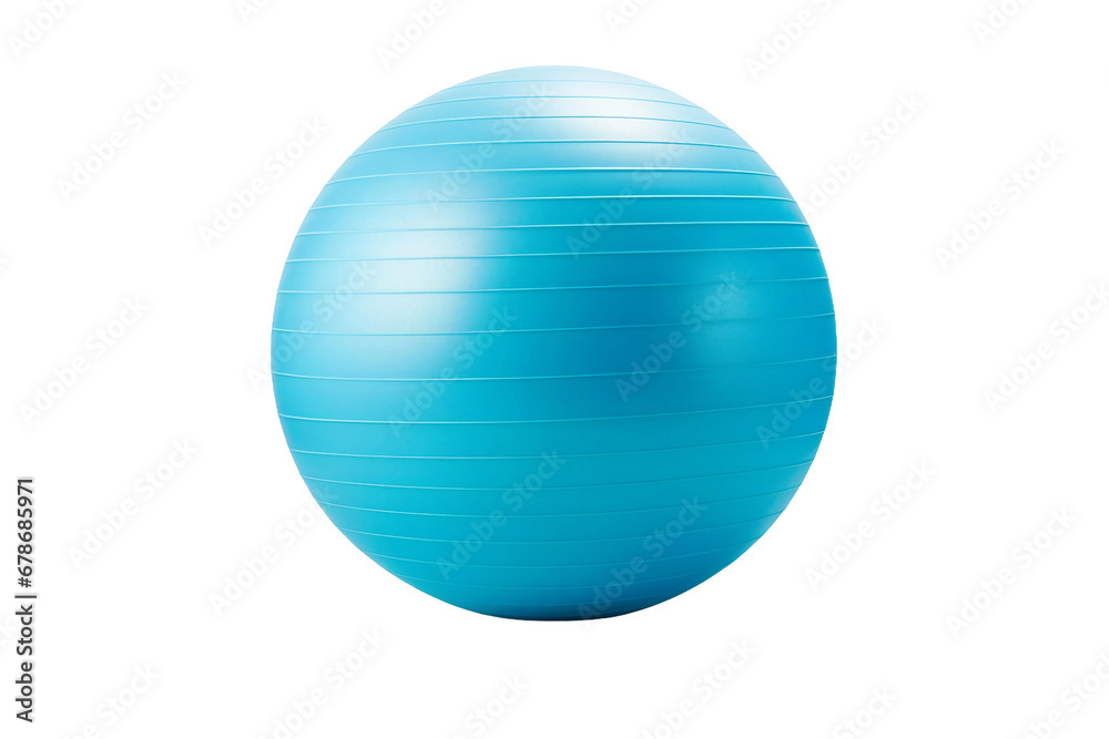 Stability Ball Rests on White on a transparent background