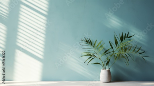 Minimal abstract light blue background for product presentation. © sirisakboakaew