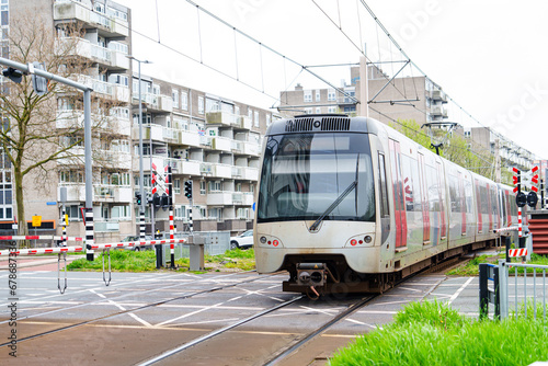 Embrace sustainable urban mobility in Rotterdam as electric trams form a vital part of the city's public transportation, offering efficient and eco-friendly travel.