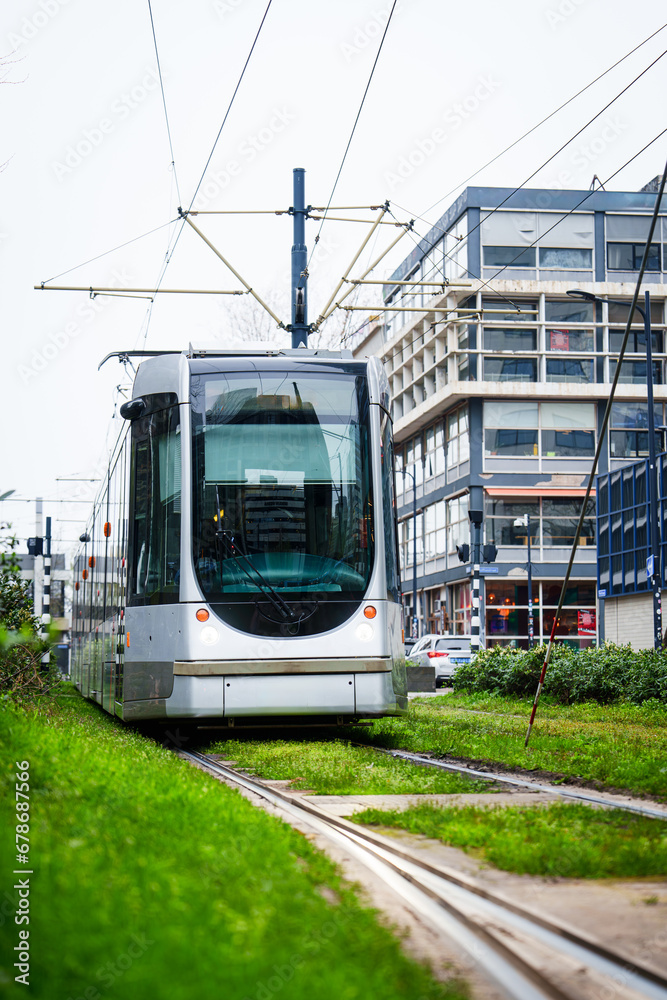 Experience the convenience of public transportation in Rotterdam with a network of efficient electric trams providing reliable and eco-friendly urban travel.