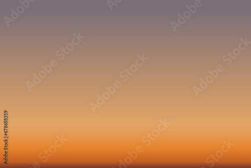 vector gradient color sunset background. illustration of evening sunset atmosphere no people, no cloud for background.	