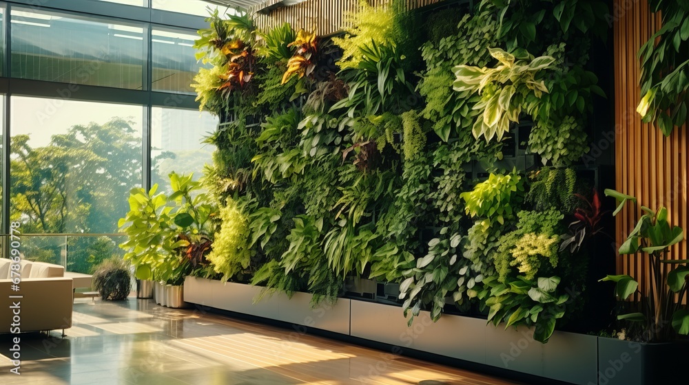 An Abundance of Lush Greenery in a Vibrant Living Room