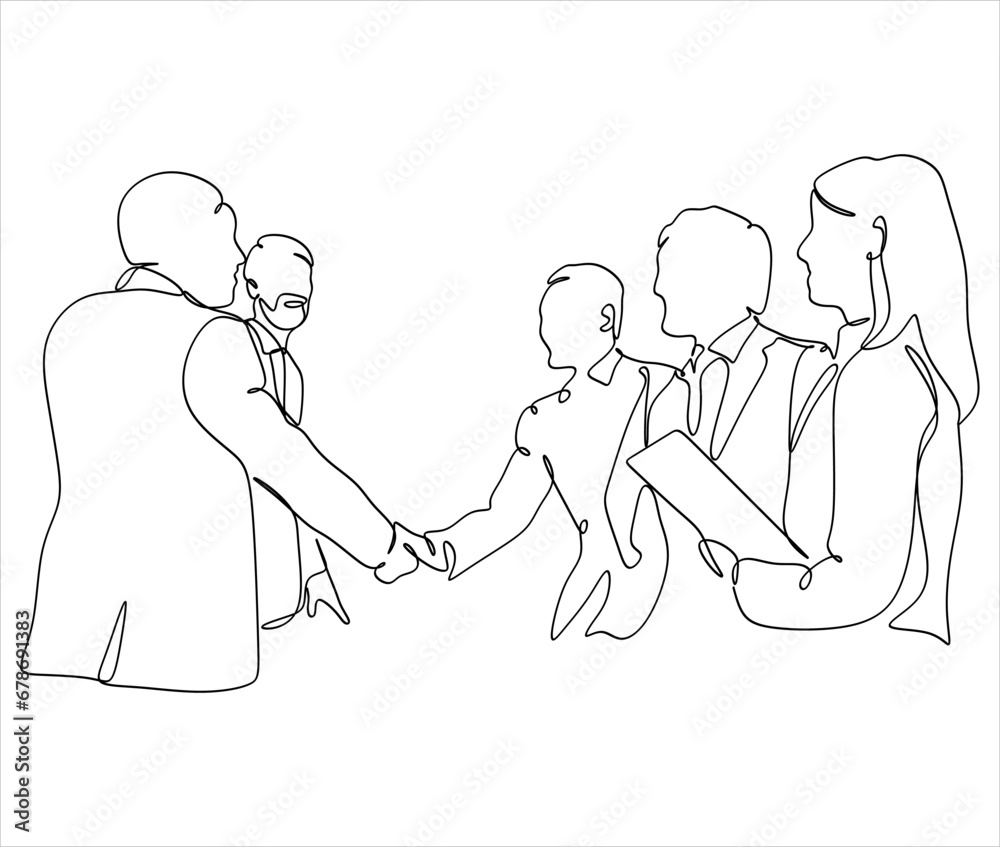 Continuous one line drawing of happy family. Vector illustration. Continuous one line drawing of happy family. Vector illustration.