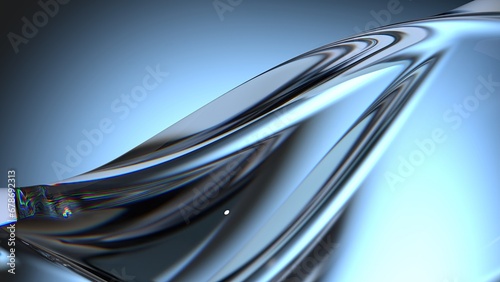 Wallpaper Mural Blue Crystal Organic Clear Refraction and Reflection Elegant Modern 3D Rendering Abstract Background Torontodigital.ca