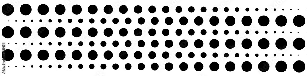 Background with monochrome different dotted texture. Vector icon polka dot pattern template. Background with monochrome different dotted texture. Vector icon polka dot pattern template.